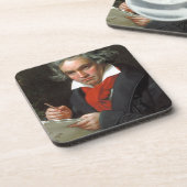 作曲家のルートビッヒフォンBeethoven、ヴィンテージのポートレート コースター (左側)