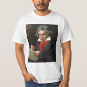 作曲家のルートビッヒフォンBeethoven、ヴィンテージのポートレート Tシャツ (正面)