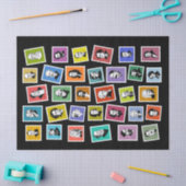 作曲家の32のグラフィック素晴らしポートレート 薄葉紙 (クラフト)