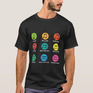 作曲家アルミュージックノート Tシャツ
