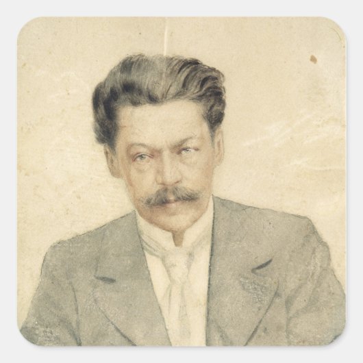 作曲家アントンアレンスキーのポートレート スクエアシール (正面)