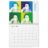 作曲家クラシカルポートレート、漫画スタイル, 2026 カレンダー (3月 2026)