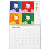 作曲家クラシカルポートレート、漫画スタイル, 2026 カレンダー (1月 2026)