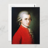 作曲家モーツァルト素晴らしのポートレート ポストカード (正面/裏面)