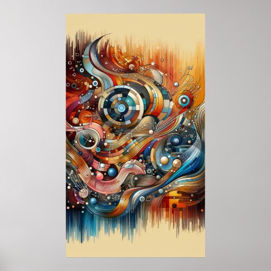 作曲 – 叙情的な抽象芸術15 ポスター (正面)