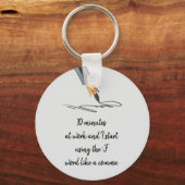 作業おもしろいことわざおもしろい引用文注記 キーホルダー (正面)