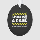 作業おもしろいミーム – 工場外労働時間 オーナメント (正面)