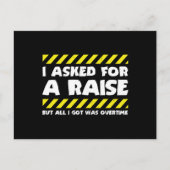 作業おもしろいミーム – 工場外労働時間 ポストカード (正面)