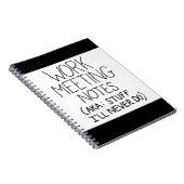 作業おもしろい会議ノート:私は決してしない物 ノートブック (右側)