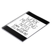 作業おもしろい会議ノート:私は決してしない物 ノートブック (左側)