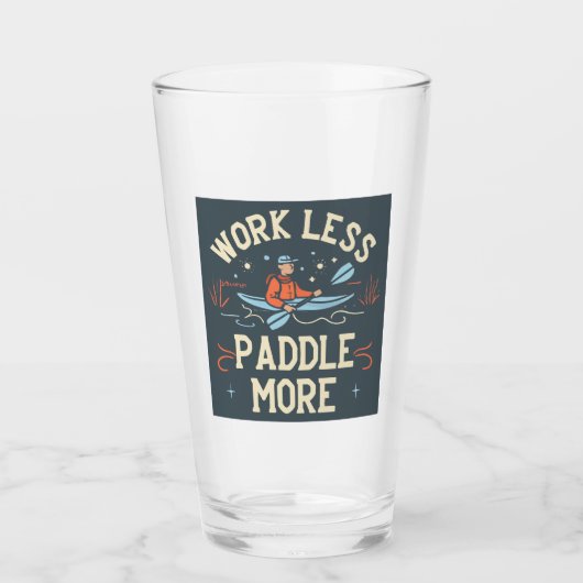 作業が少ないパドルよりカヤック タンブラーグラス (正面)