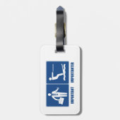 作業が重要、水上スキーが重要 ラゲッジタグ (裏面縦)