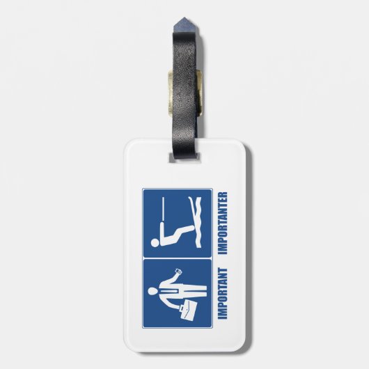 作業が重要、水上スキーが重要 ラゲッジタグ (裏面縦)