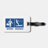 作業が重要、水上スキーが重要 ラゲッジタグ (裏面横)