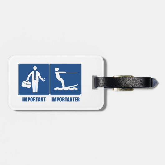 作業が重要、水上スキーが重要 ラゲッジタグ (裏面横)