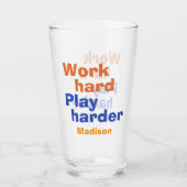 作業と遊名前をカスタムする タンブラーグラス (正面)
