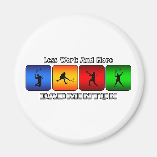 作業の削減とバドミントンの増加 マグネット (正面)