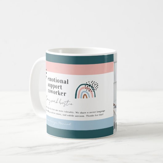 作業の完了 |引用文と写真の共同ギフト コーヒーマグカップ (正面左)