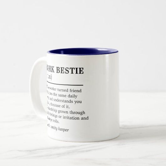 作業の定義とフローラの同僚の名前 ツートーンマグカップ (正面左)