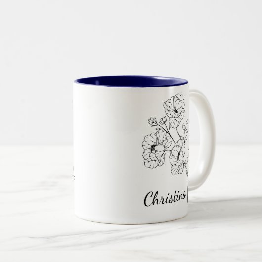 作業の定義とフローラの同僚の名前 ツートーンマグカップ (正面右)