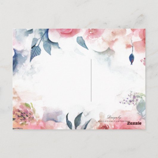 作業やる気を起こさせる懸命成功フローラはがき ポストカード (裏面)