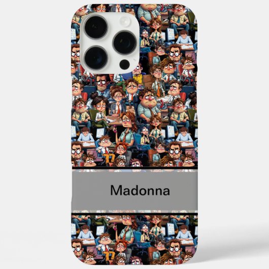 作業ストレス黒 Case-Mate iPhoneケース (裏面)