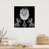 作業ツールとライオン ポスター (キッチン)