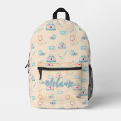 作業パーソナライズされたバックパック(ナース) プリントバックパック (正面)