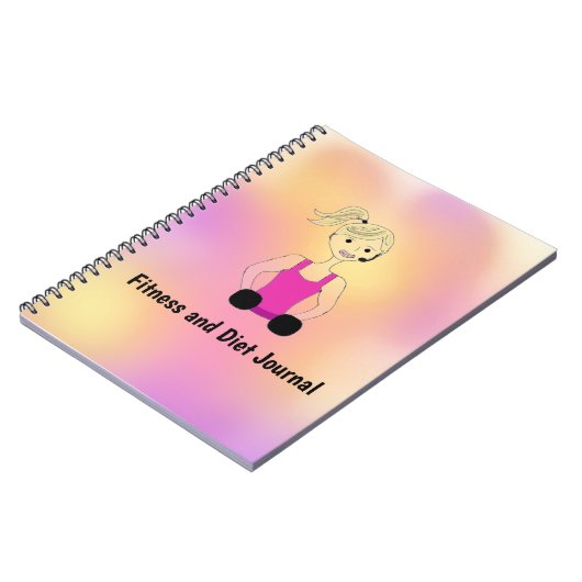 作業フィットネスとダイエット仕訳帳 ノートブック (左側)