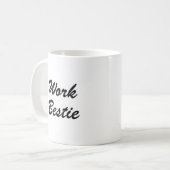 作業ベスティーおもしろい同僚タイポグラフィコーヒーマグ コーヒーマグカップ (正面左)