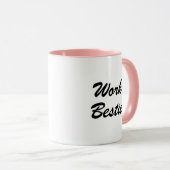 作業ベスティーおもしろい同僚タイポグラフィコーヒーマグ マグカップ (正面右)