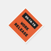 作業リリース退職ギフトのカスタム販売日 スタンダードカクテルナプキン (角)