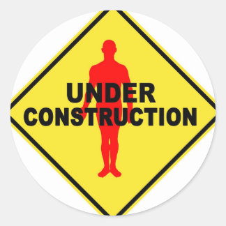 作業中のアイコン ラウンドシール