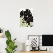 作業中の下書きの挿入 ポスター (ホームオフィス)