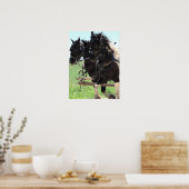 作業中の下書きの挿入 ポスター (キッチン)