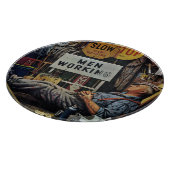 作業中の男性 カッティングボード (角)