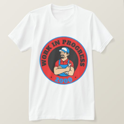 作業中のTシャツ Tシャツ (デザイン正面)