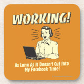 作業中: Facebookの時間に切り替え コースター (正面)