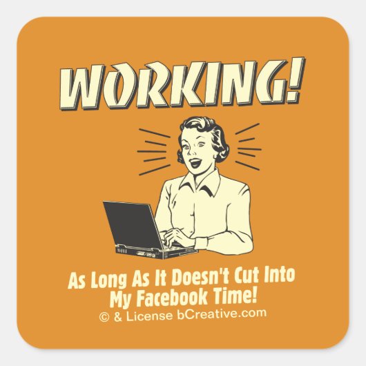 作業中: Facebookの時間に切り替え スクエアシール (正面)