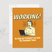 作業中： Facebookの時間に切り替え ポストカード (正面/裏面)