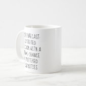 作業予測おもしろい同僚の作業見積ギフトオフィス コーヒーマグカップ (正面左)