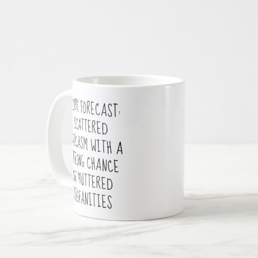 作業予測おもしろい同僚の作業見積ギフトオフィス コーヒーマグカップ (正面左)