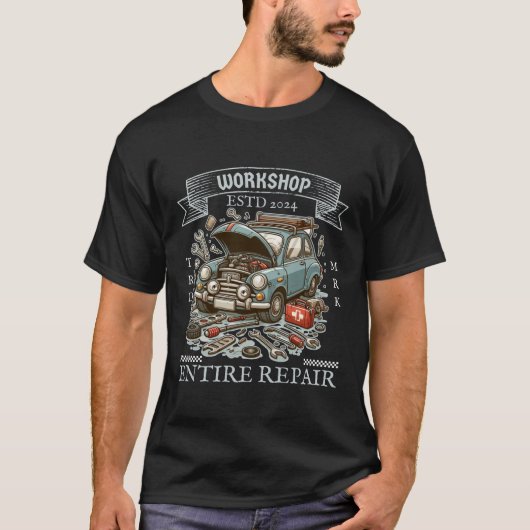 作業全般の修理 Tシャツ (正面)