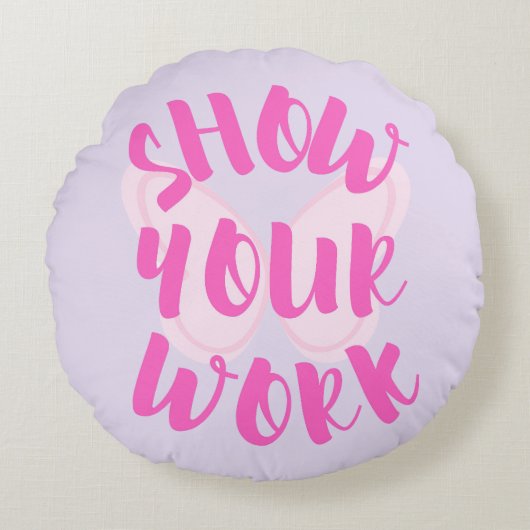 作業内容の表示 ラウンドクッション (正面)