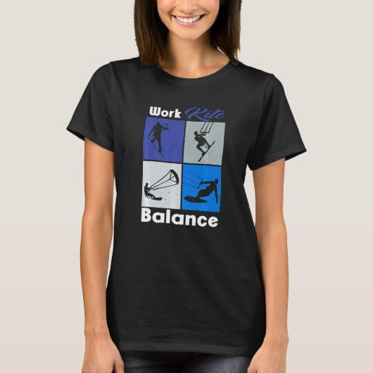 作業凧バランスライフスタイルヴィンテージ作業寿命1 Tシャツ (正面)