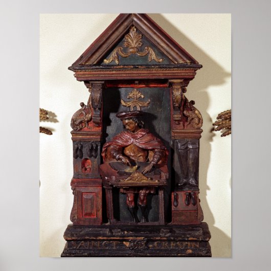 作業台で聖クリスピンを描く ポスター (正面)