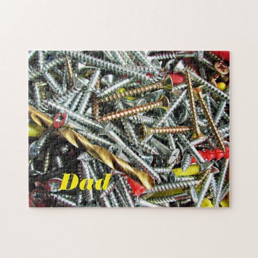 作業台パーソナライズされたのネジ ジグソーパズル (横)