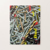 作業台パーソナライズされたのネジ ジグソーパズル (縦)