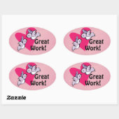 作業報素晴らし酬シール 楕円形シール (シート)