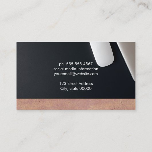 作業宇宙黒の背景 |テクスチャ 名刺 (裏面)